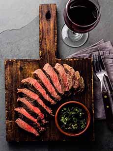 Steak, Chimichurri,  & A Glass Of Red Wine