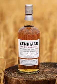 A bottle of Benriach 10-Year-Old Single Malt Scotch