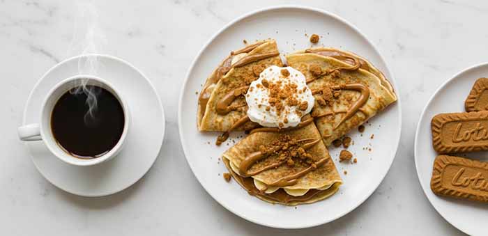Bavarian Dessert Crepes With Biscoff Spread