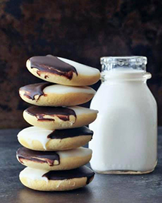 Black & White Cookies With Milk