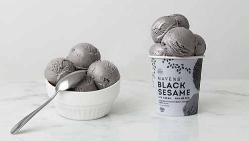 A Bowl Of Black Sesame Ice Cream