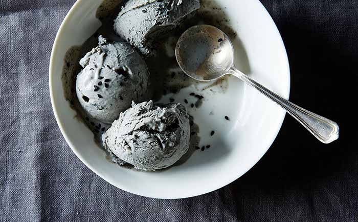A Bowl Of Black Sesame Ice Cream
