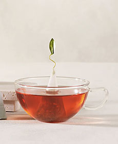 Black Tea In A Glass Cup