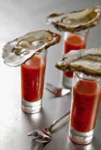Bloody Mary Oyster Shooters