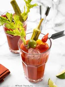 Bloody Mary With Biquinho Chile Pepper Garnish