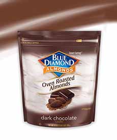 Package Of Blue Diamond Dark Chocolate Almonds