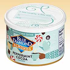 Can Of Blue Diamond  Peppermint Cocoa Almonds