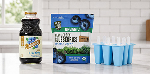 Ingredients For Blueberry Ice Pops
