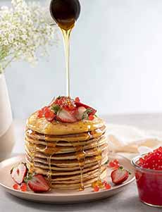 Boba Garnish On Pancakes