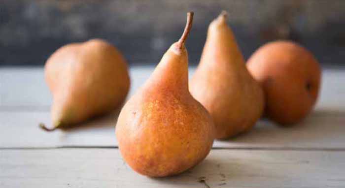 Bosc Pears On A Table