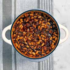 A Pot Of Boston Baked Beans