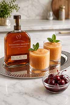 Bourbon Slushie With Brandied Cherries