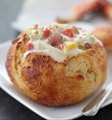 Clam Chowder In A Bread Bowl