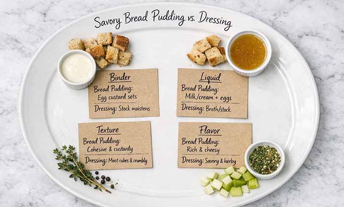 Chart: Savory Bread Pudding Vs. Dressing/Stuffing