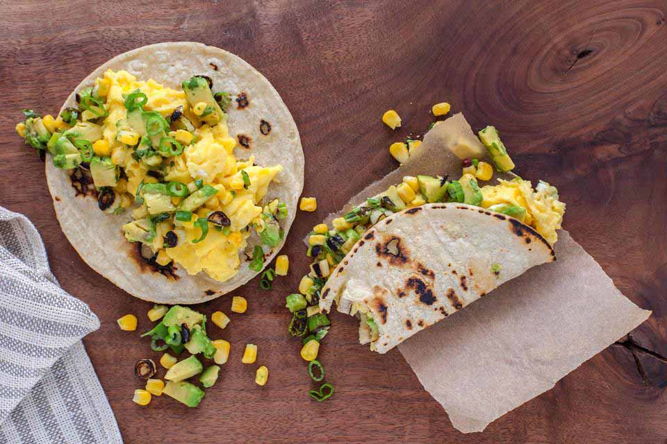 Breakfast Taco With Scrambled Eggs & Avocado