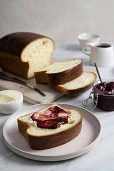 Brioche With Cherry Preserves