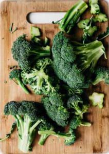 Broccoli On Cutting Board