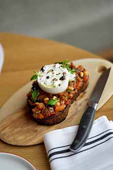Classic Bruschetta With Goat Cheese