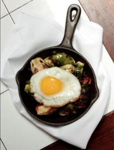 Fried Egg On Sauteed Brussels Sprouts