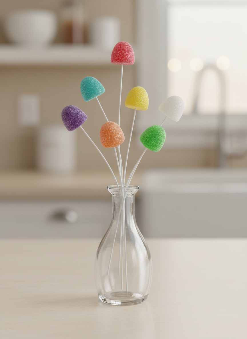 Gumdrops in Bud Vase