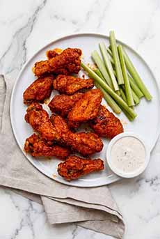 A Plate Of Buffalo Wings