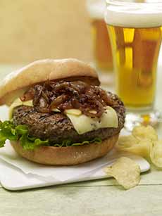Cheeseburger With Caramelized Onions