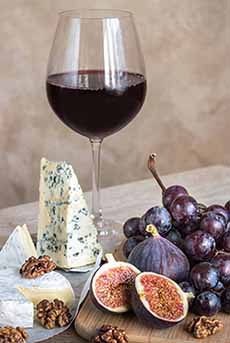 Red Wine, Blue Cheese, Figs, Grapes, Nuts