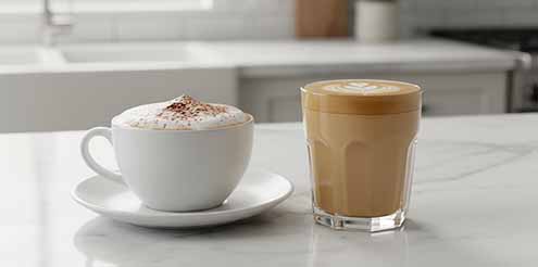 Cups Of Cappuccino & Latte