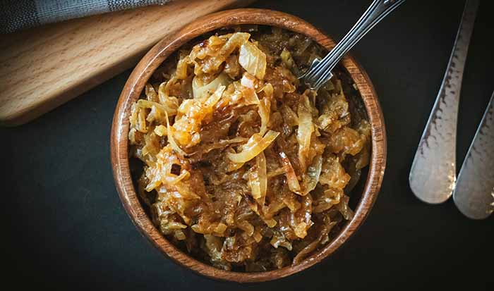 A Dish Of Caramelized Onions