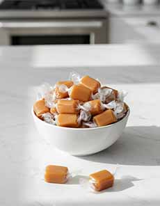 A Bowl Of Wrapped Caramels