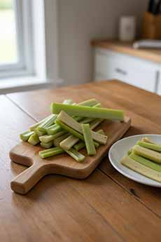 Cardoons On A Cutting Board