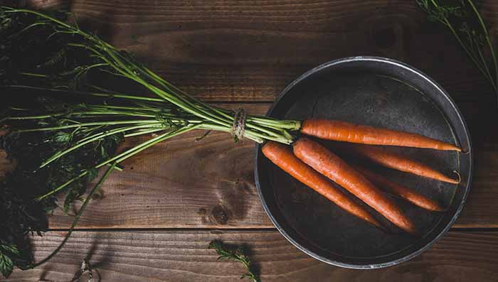 Bunch Of Carrots With Their Tops