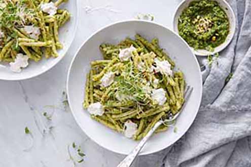 Casarecce Pasta With Pistachio Pesto