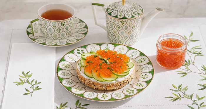 Salmon Caviar On A Bagel