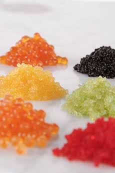 Six Different Colors Of Caviar (Infused Roes)