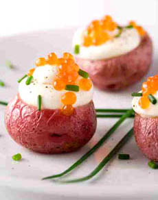 potato with caviar