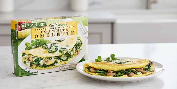 Frozen Omelet Box & The Cooked Omelet