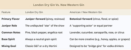 Gin Styles Chart