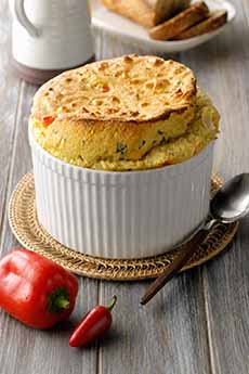 Cheese Souffle With Red Bell Pepper