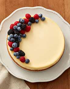 Cheesecake With Berry Garnish