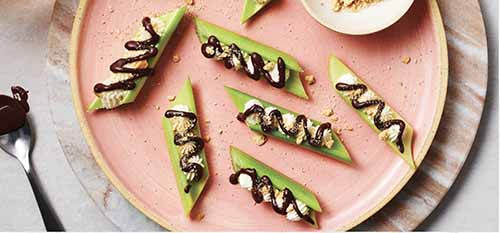 Cheesecake Stuffed Celery Sticks