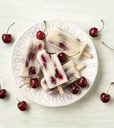 Cherry Ice Pops With Whole Cherries