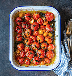 Cherry Tomato Confit In A Serving Dish