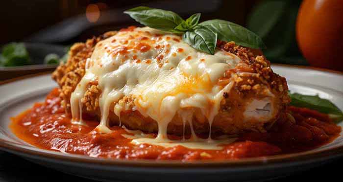 A Plate Of Chicken Parmesan