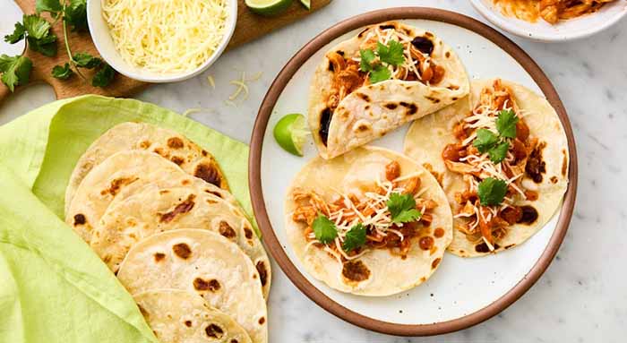 Chicken Tinga Soft Tacos