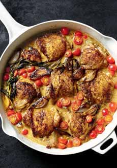 Skillet Chicken With Cherry Tomatoes