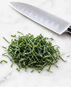 Basil Chiffonade