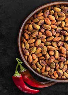 A dish of Chili Roasted Pistachios