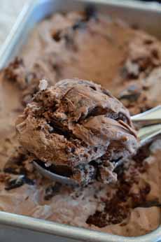 Chocolate Brownie No Churn Ice Cream