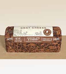 A Package Of Vermont Creamery Chocolate Cherry Goat Cheese